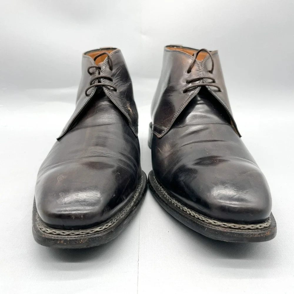 Mezlan Mens 13M Chukka Boots Brown Leather Dress Shoes Lace Up‎ Business